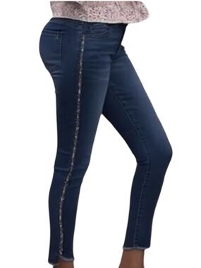Democracy Ab Solution Ankle Stretch Mold & Hold Metal Detail Jeans Plus Size 22W